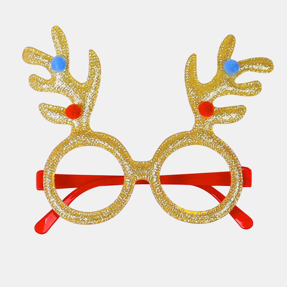 Handmade Plastic Colorful Christmas Glasses Perfect For Kids Featuring Cheerful Santa And Designs Reindeer