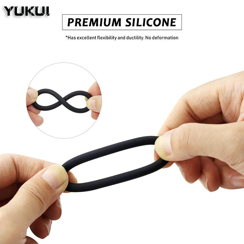3 Pcs Cock Ring Sex Toys For Men Delay Ejaculation Lasting Durable Silicone Penis Rings Enlarge Enhance Erection Adult Supplies