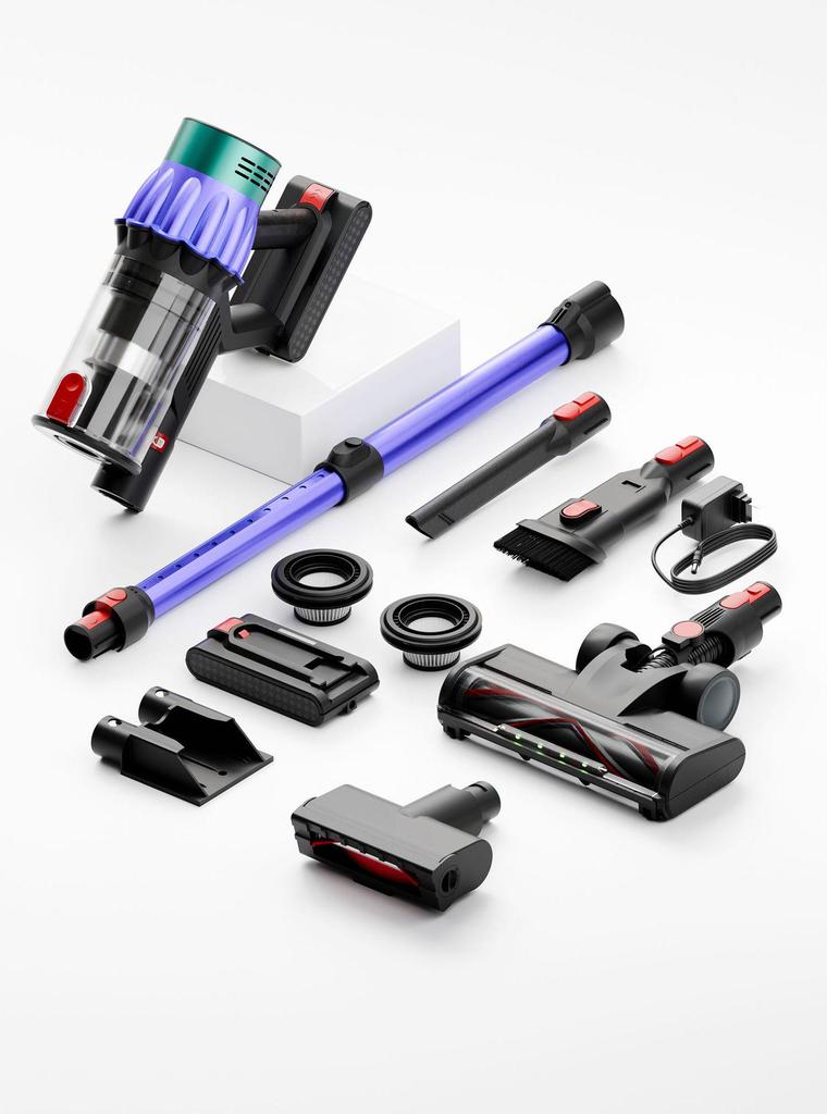 550W Cordless Vacuum Cleaner, 35kPa Suction, Perfect for Carpet and Pet Hair