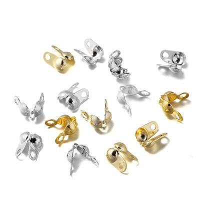 100 Teile/los Messing Vergoldung Stecker Verschluss Ball Kette End Crimps Perlen Anschlüsse Für DIY Schmuck Machen Liefert Zubehör