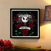 5D DIY Diamond Painting Decorative Flower Skeleton Full Round Drill Scenery Diamond Embroidery Cross Stitch Kits Home Decor Gift