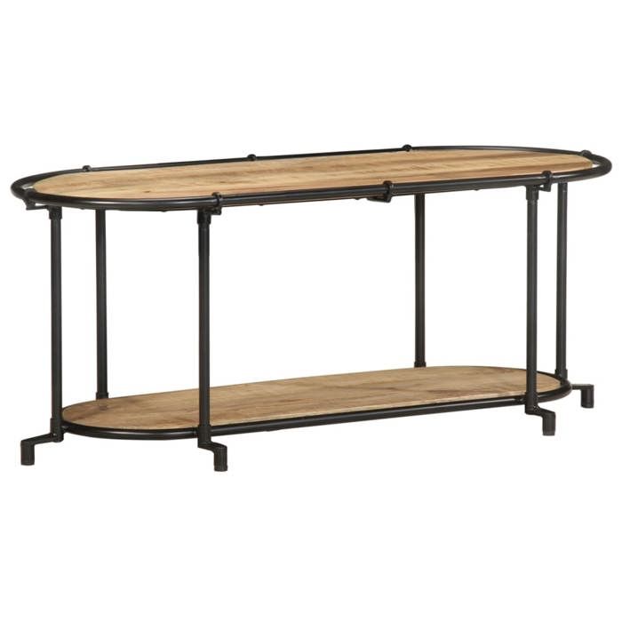 VidaXL TV Stand 100x42x40 Cm Solid Raw Mango Wood, TV Bench, Hi-fi Cabinet, TV Console, TV Buffet, Multimedia Cabinet, 4013488