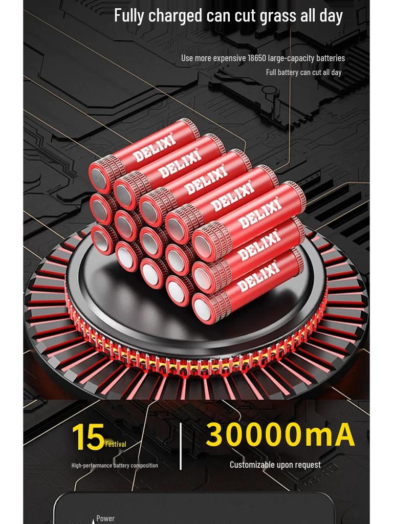 Cordless Rechargeable Lawn Mower & Handheld Electric Grass Trimmer