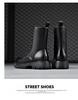 Men's British Style High-Top Martin Boots - Autumn/Winter Velvet Warmth, Thick-Sole Height-Enhancing Motorcycle Design