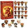 Countdown to Christmas 24 Days 3D Highland Cow Advent Calendar 2026, Festive Gift Box with Cute Farm Cattle Mini Figurines for Holiday Desk Ornaments