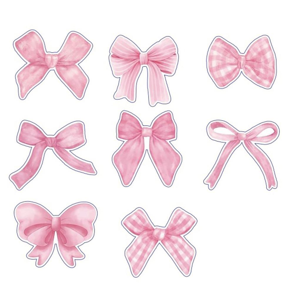 

500 шт. Бумажные наклейки-пломбы Смешанный узор Наклейка для подарочной упаковки Наклейки для запечатывания с бантиком Универсальные Pink-2