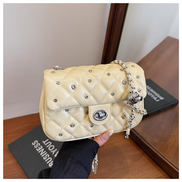 

New fashionable versatile chain small square bag summer rhombus shoulder messenger bag women