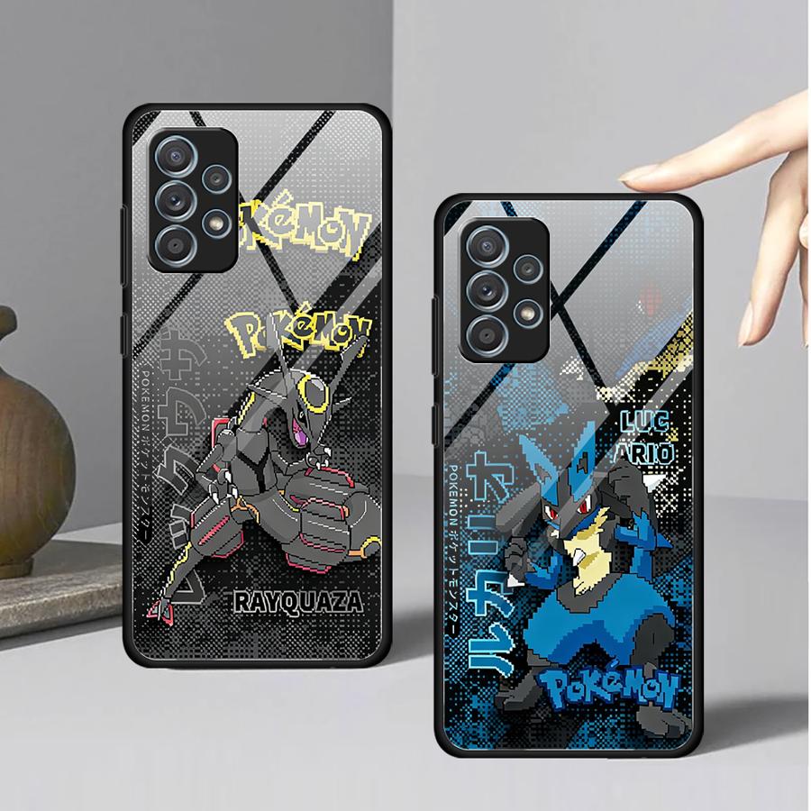 Hot Cartoon Pokemon Phone Cover Glass Case for Samsung Galaxy A56 A34 A13 73 A55 A54 A32 A14 A36 A06 A24 A23 A25 A16 A26 A15 A05