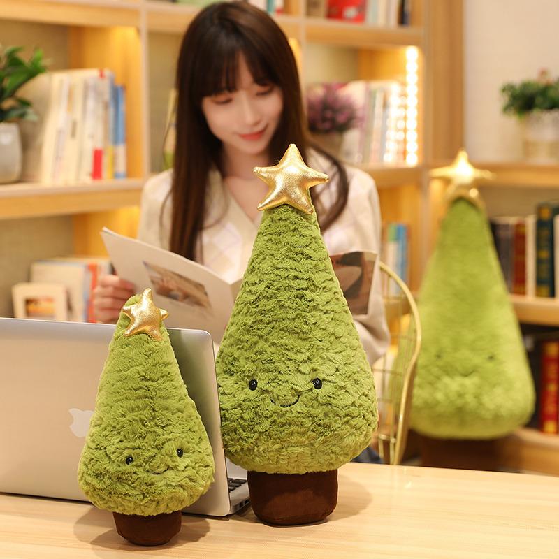 Tree Plush Christmas Toy Soft Pillow Stuffed Sleeping Doll Home Decor Xmas Gift