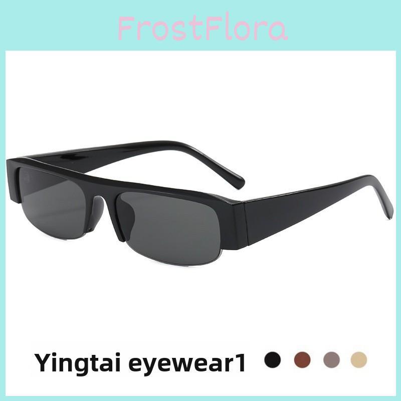 Vintage Half Frame Glasses For Men And Women With Uv400 Protection Stylish Eyewear For Casual And Fashion Use