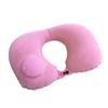 U-Shaped Inflatable Travel Pillow Air Neck Support Cushion Comfortable Sleeping Press-to-Inflate Neck Pillow for Journeys Amagi