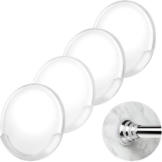 

Adhesive Shower Curtain Rod Holder,No Slippage Wall Mount Retainer of Shower Rod for bathroom,Heavy Duty Tension Rod brackets No Drilling(Shower прозрачный