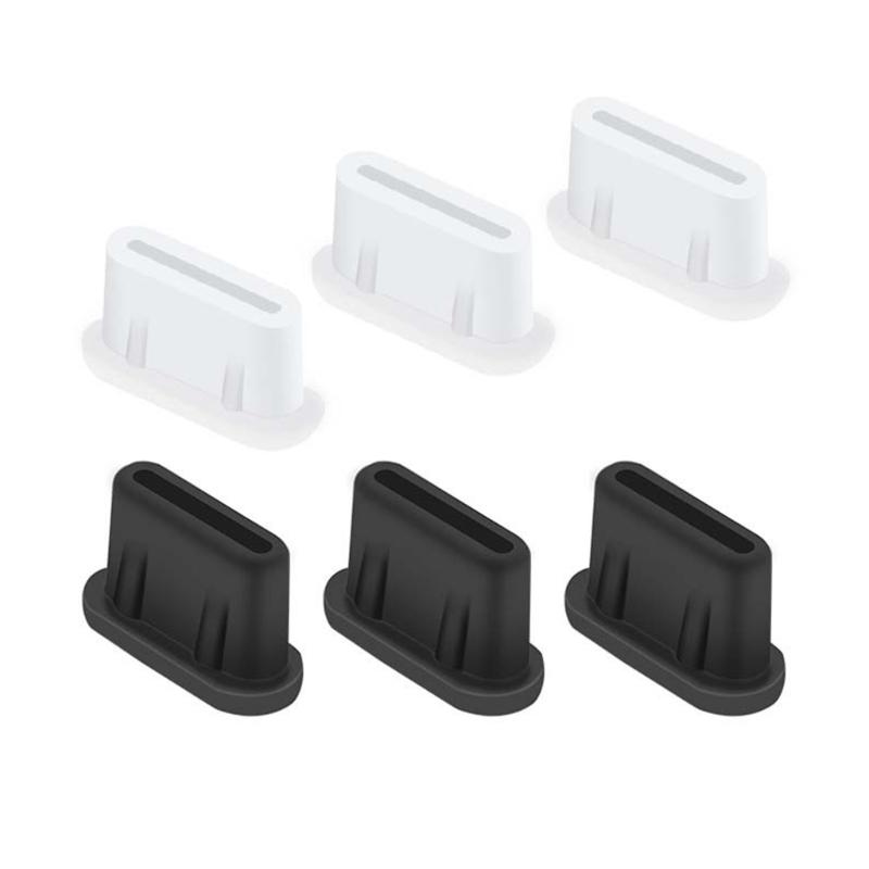 Pack of 3pcs Silicone Dust Covers for Type C Port UAV and Phones Water Resistant Dust Plugs for Avata 2