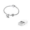 Pandora 925 Sterling Silver Glass Synthetic Cubic Zirconia Bracelets Women's Silver ZT2861