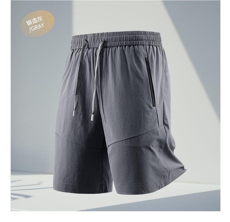 Men's Quick-Dry Ice Silk Sports Shorts - Summer Casual Fitness Capris for Running & Beach