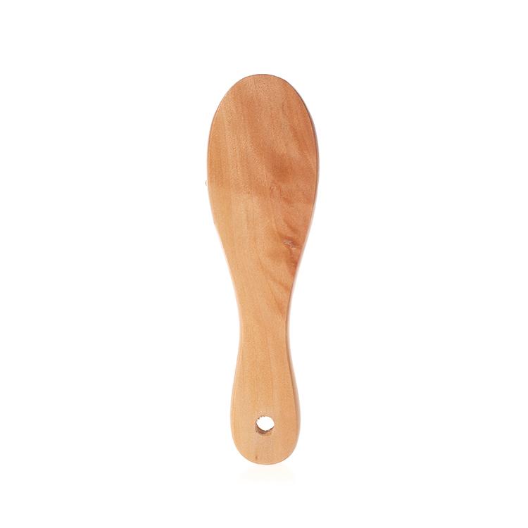 Wide Tooth Mini Portable Bamboo Wood Hair Brush Styling Anti-Static Airbag Cushion Comb with Custom Logo Detangling Brush