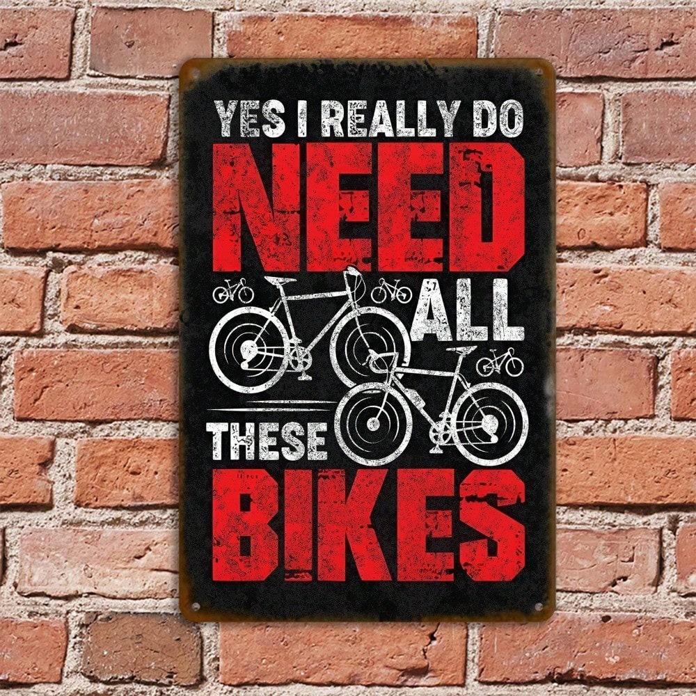 Retro Metal Wall Poster Bicycle Bar Sign Gift 8x12 Inch