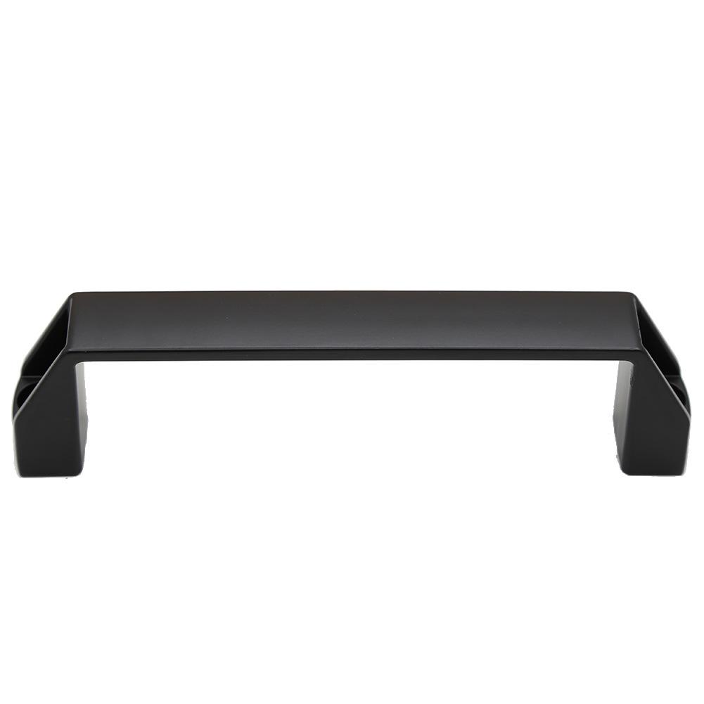 Dual-Sided Black Surface-Mounted Sliding Barn Door Handle