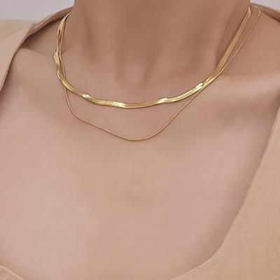 Dámské doplňky Denní hadí náhrdelník s dvojitou linií