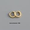 Gold Plated 925 Sterling Silver Hoop Earrings Women Trendy Ear Bone Perforated Design for Weddings
