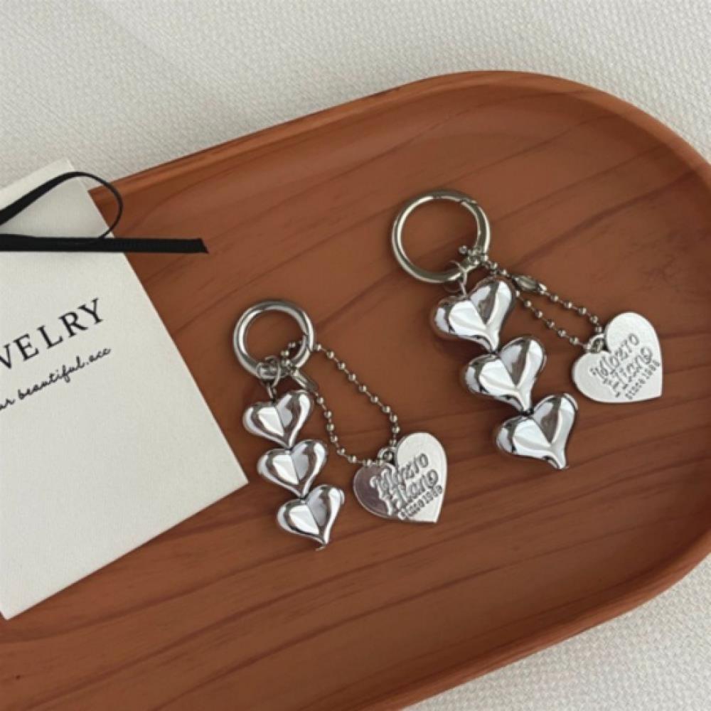New ArrivalS Open Run Women S Keyring Volume Heart Silver Metal acceSSory