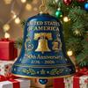 1776-2026 United State 250th Anniversary Bells Ornament Christmas Bells with Commemorative Detailing Gradens Home Decors