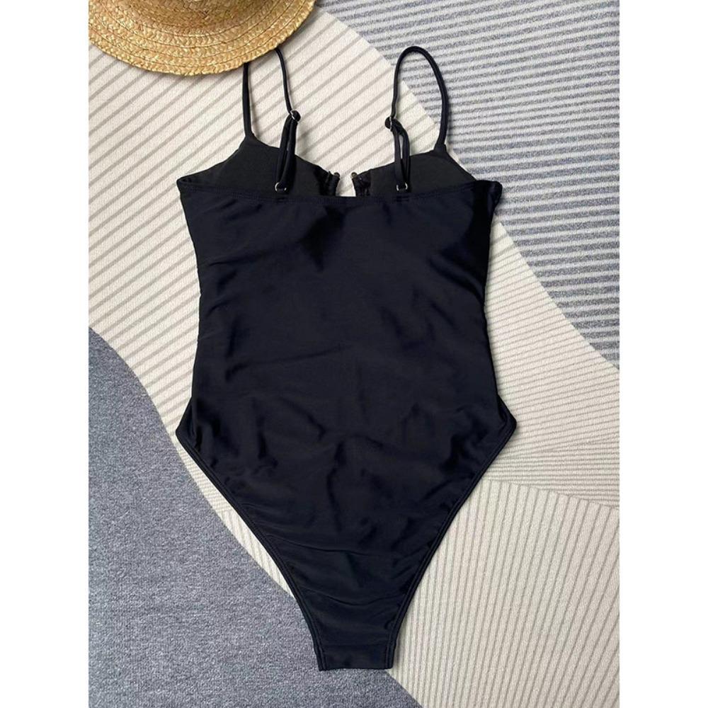 One-piece Swimsuit Women's Solid Color European and American Bikini Women's Swimsuit