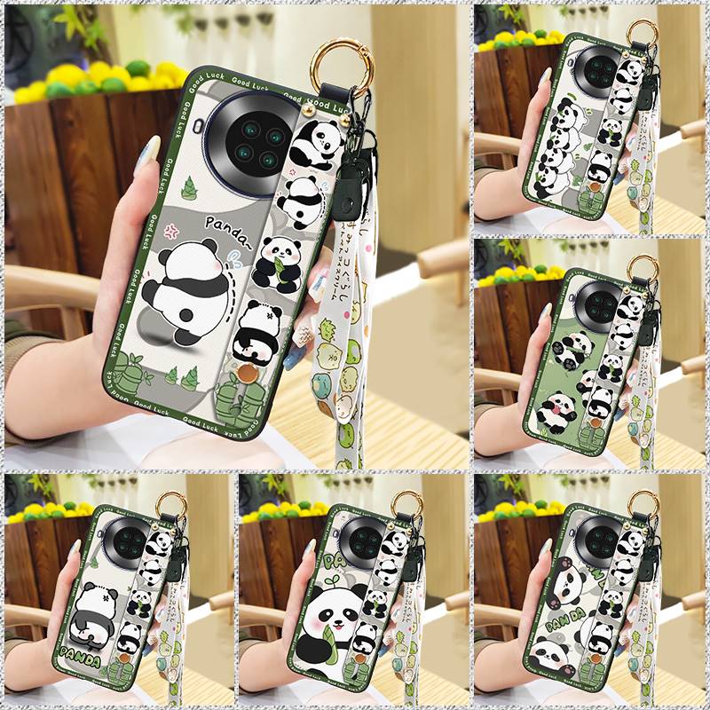 Dirt-resistant Cartoon Phone Case For Cubot Note20 Phone Holder Wristband Waterproof Panda Soft case Anti-dust Cute Ring