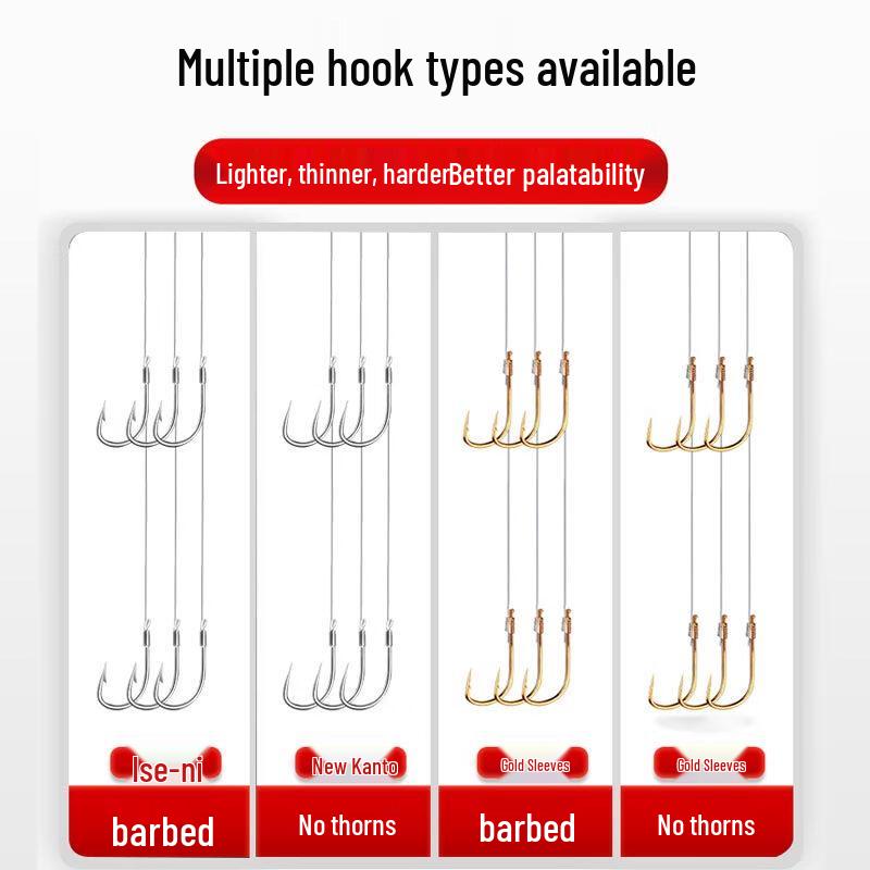 Fishing King Pre-Tied Double Leader Anti-Tangle Fishing Hooks