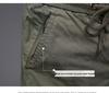 Men's Tactical Cargo Jogger Pants - Military Green, Outdoor Casual for Spring & Autumn Hiking
