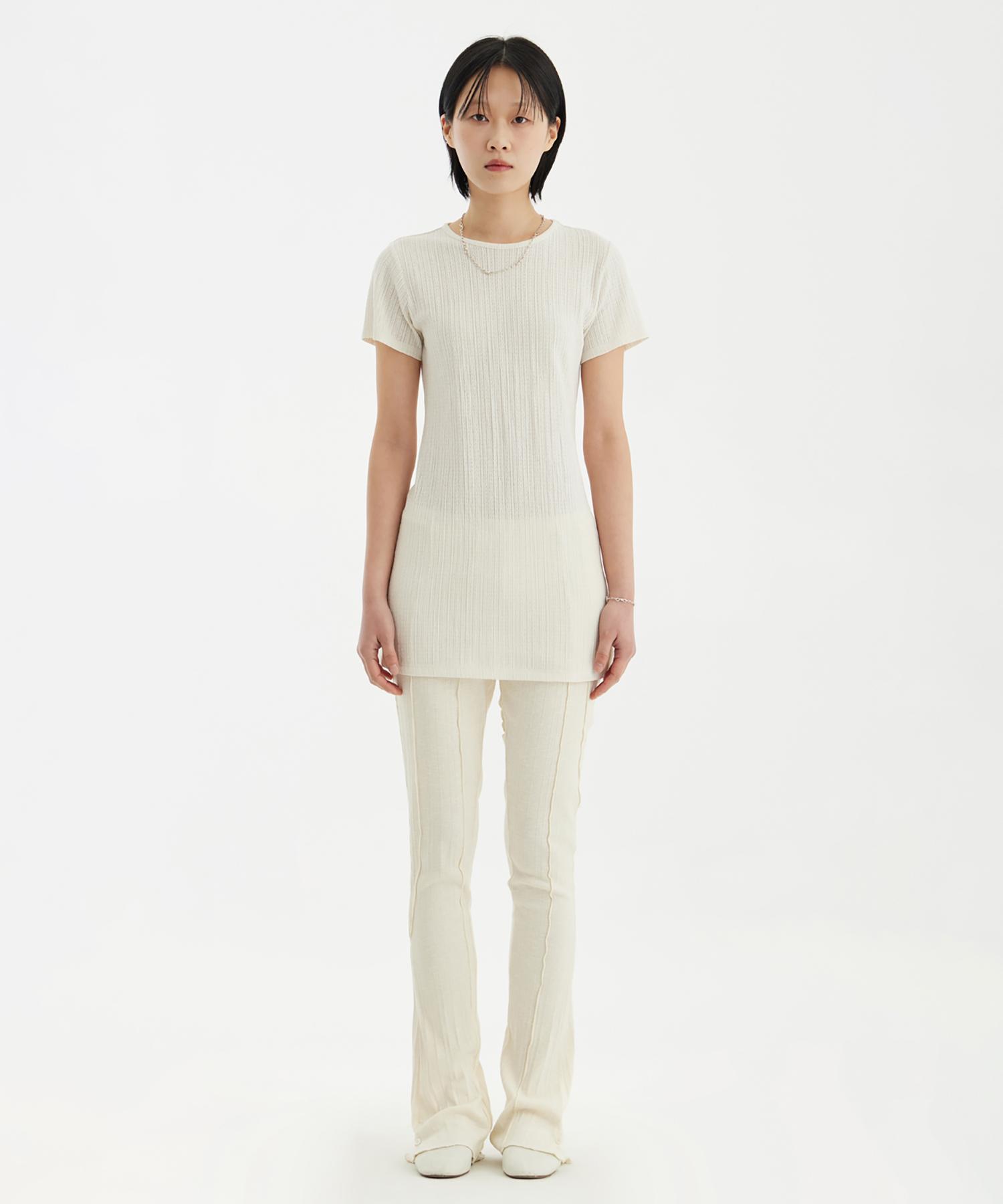 Youth Long-Line Jersey T-Shirt - Ivory Ivory/S
