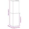 Wall Mounted TV Cabinet Black Oak Effect 30.5 x 30 x 110 cm