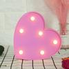 3D LED Letter Sign Heart Marquee Night Light Romantic Valentine's Proposal Table Lamp for Wedding Christmas