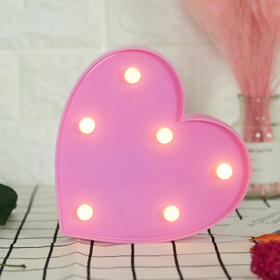 3D LED Letter Sign Heart Marquee Night Light Romantic Valentine's Proposal Table Lamp for Wedding Christmas