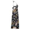 Vacation Casual Suspender Long Skirt Sexy Elegant V-neck Floral Dress