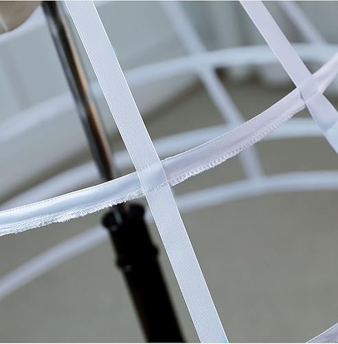 [Housaku Co., Ltd.] Colored Pannier Petticoat Hoop Skirt Victorian Dress Crinoline Underskirt Lolita Pannier (White Long A)
