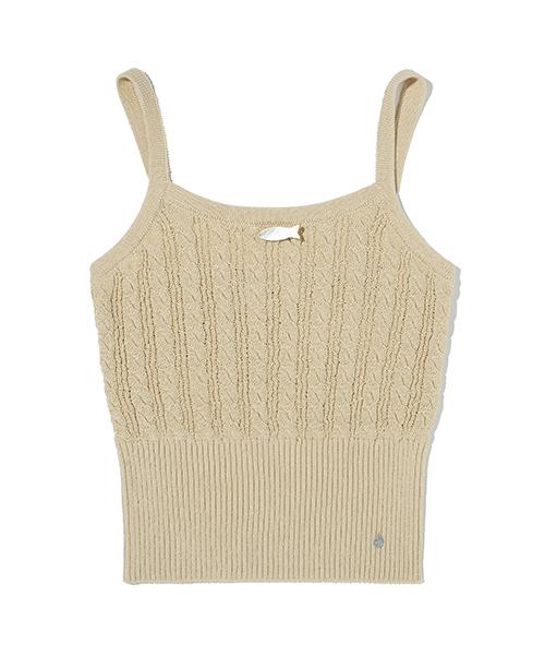 Kirsh Cable Pattern Knit Sleeveless [Beige] 1