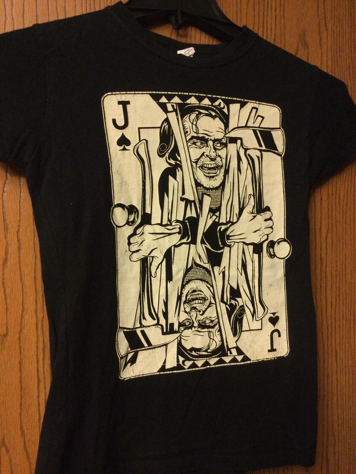 

Jack Nicholson - (On Playing Card). Black Shirt. Ladies Cut. S. 2XL