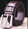 Men's Soft Leather Belt with Alloy Japanese Antique Buckle, Copper Pin