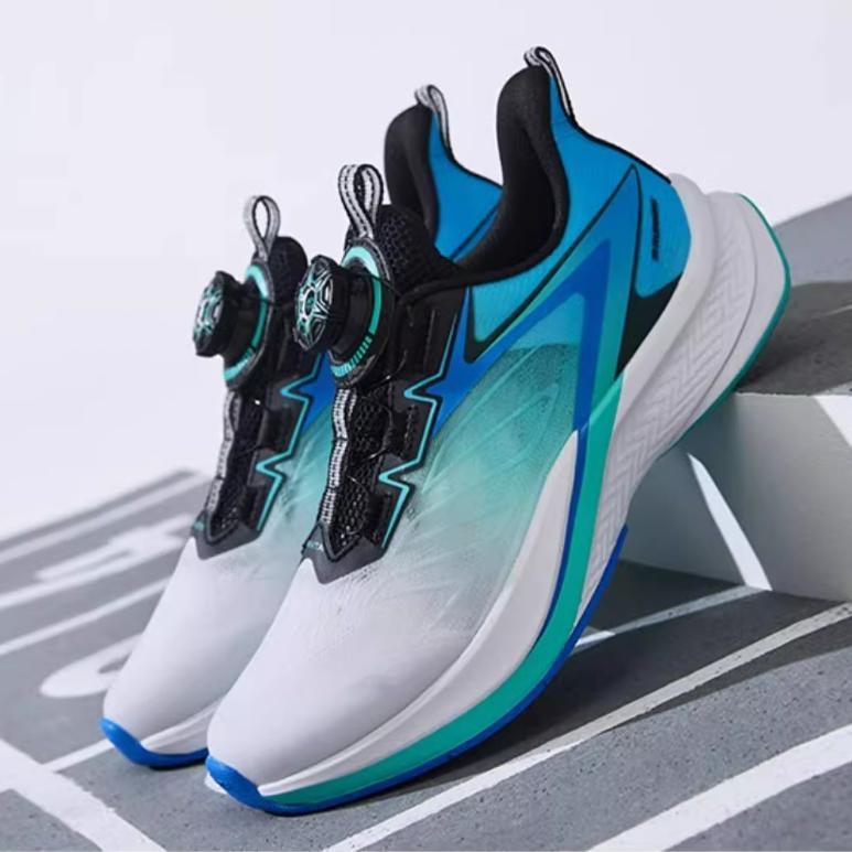 Anta Atmungsaktive Leichte Low-Top Kinder Laufschuhe Kinder Sneaker Weiß Blau 312425509-4