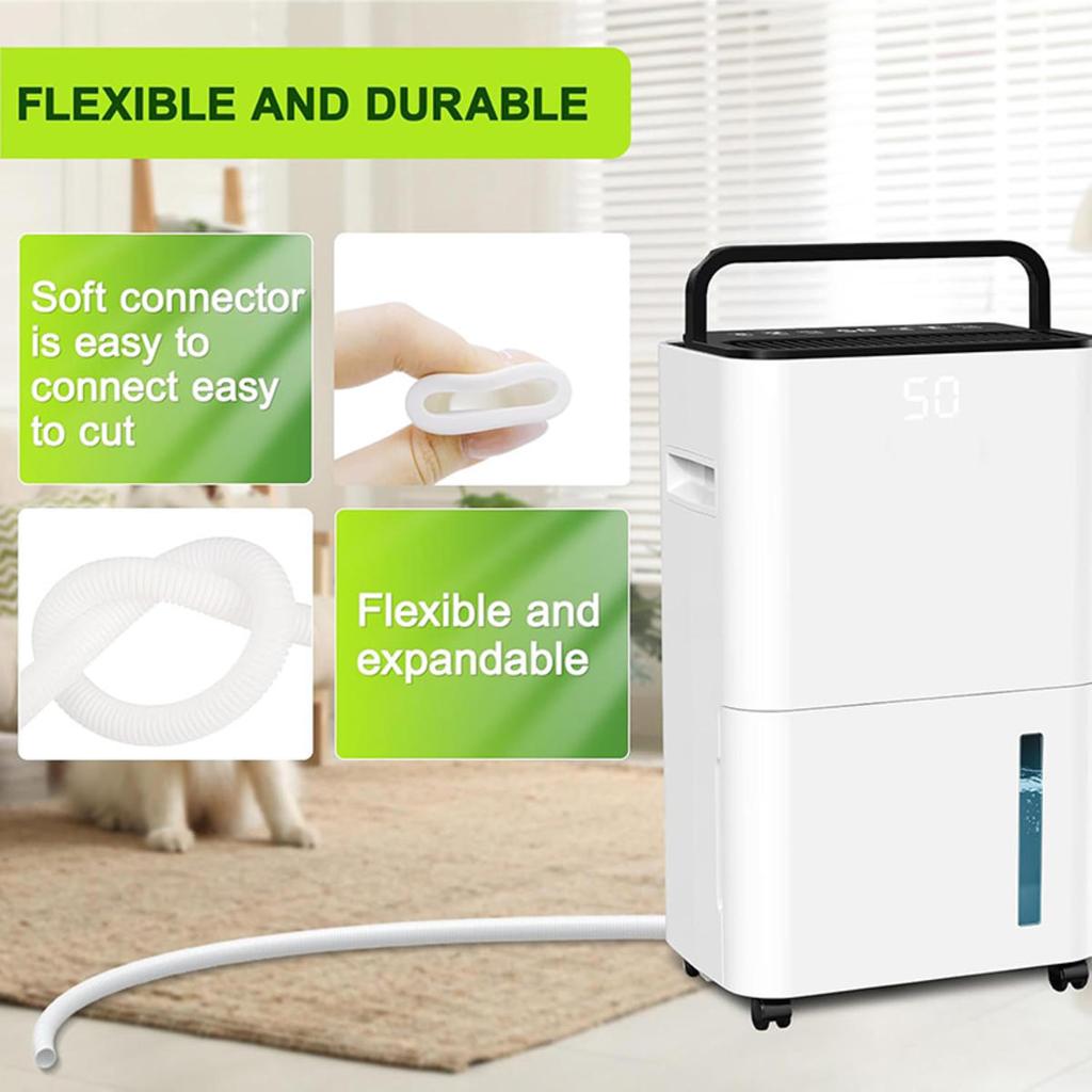 White Drain Hose Pipe Inlet Extension Tube Drainpipe for Faucet Accessories Washing Machine Water Pipe Home Improvement