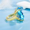 Lindon Classic Copper Alloy Zircon Ring Ladies Jewelry Wedding Promise Party Gift