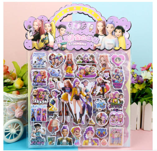 2025**KPOP Double-Layer 3D Bubble Stickers Hot Stamping Decorative Children's Gifts