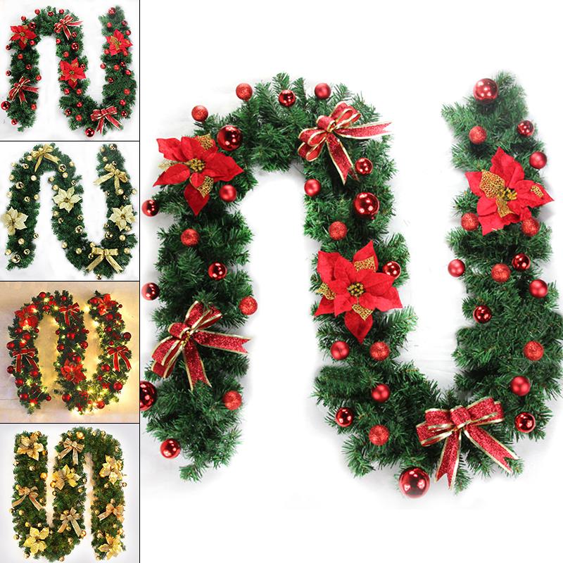 New Arrival 27M Wedding Decorated Light up Wreath Garland for Fireplace Tree