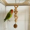 Bite Resistant Parrot Climbing Ladder Wooden Parrot Chewing Toy Bird Foraging Swing  Interactive