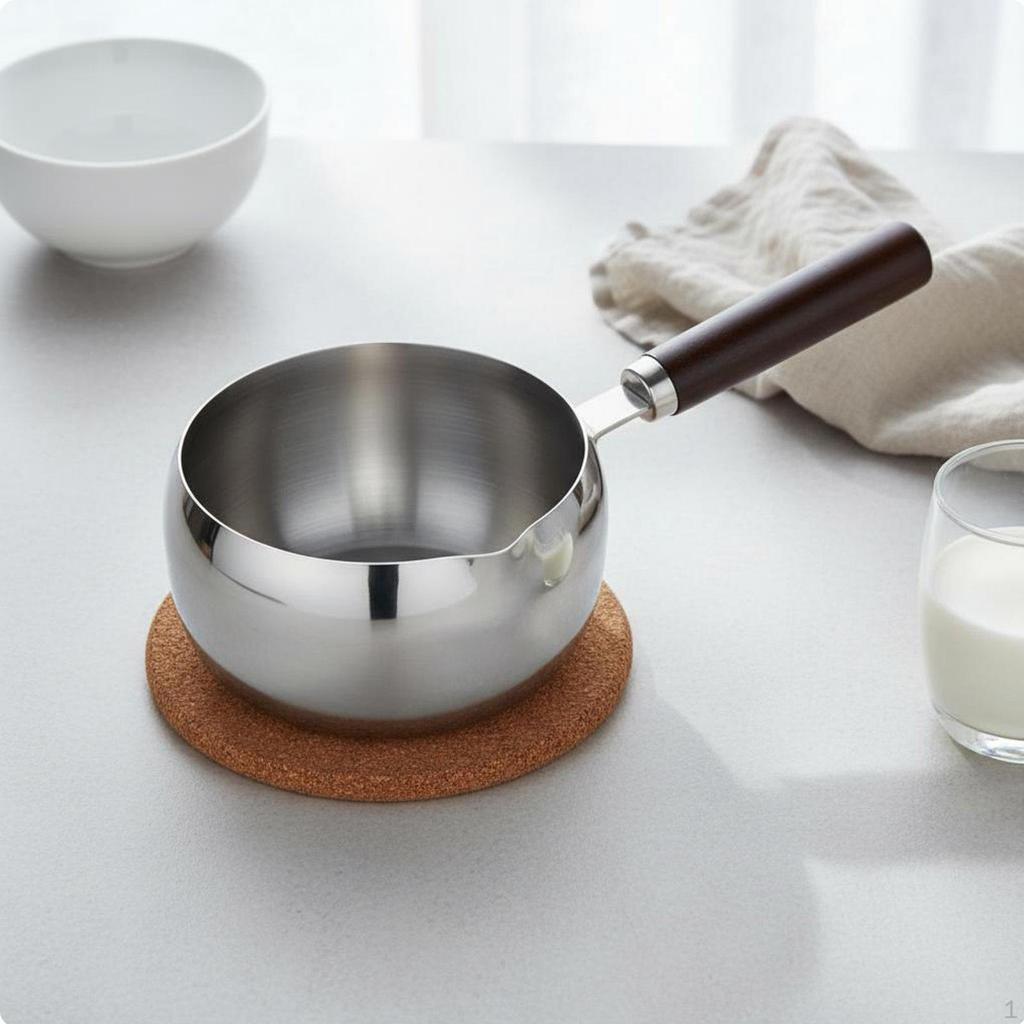 Infant Meals Cooking Pot Easy to Clean Stainless Steel Milk Universal Stovetop Compatibility
