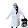 Damen Kapuzenjacke Mittellang Daunen-Baumwolle - 2024 Herbst/Winter Koreanischer Stil Übergröße Modisch Locker Geschnittener Mantel