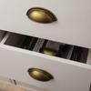 American Retro Drawer Handle, Round French Cabinet Door Handle, Antique Bronze Color, Modern Simple Square Copper Handle