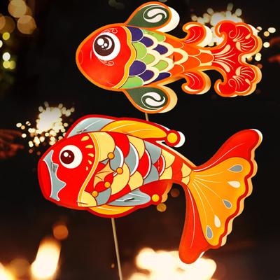 Lanterne Carpe DIY Portative Nouvel An Chinois Lanterne Poisson LED