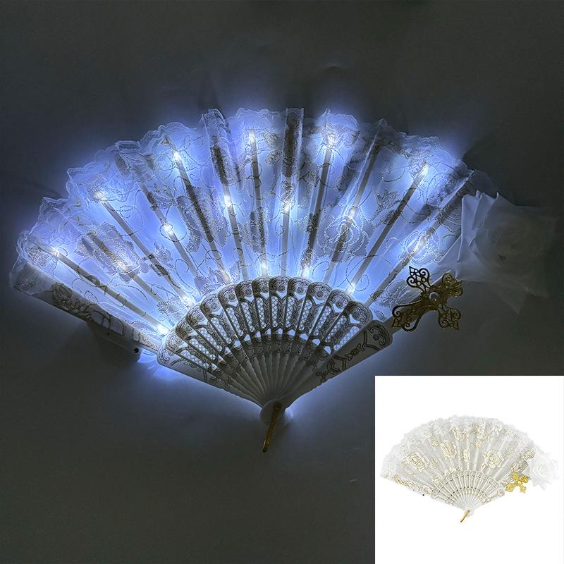 Luminous Foldable Glow Fan for Festivals & Raves